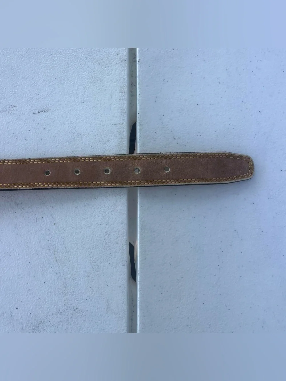 Timberland Brown Leather Belt Size 80 Classic Genuine Leather Casual Accessory